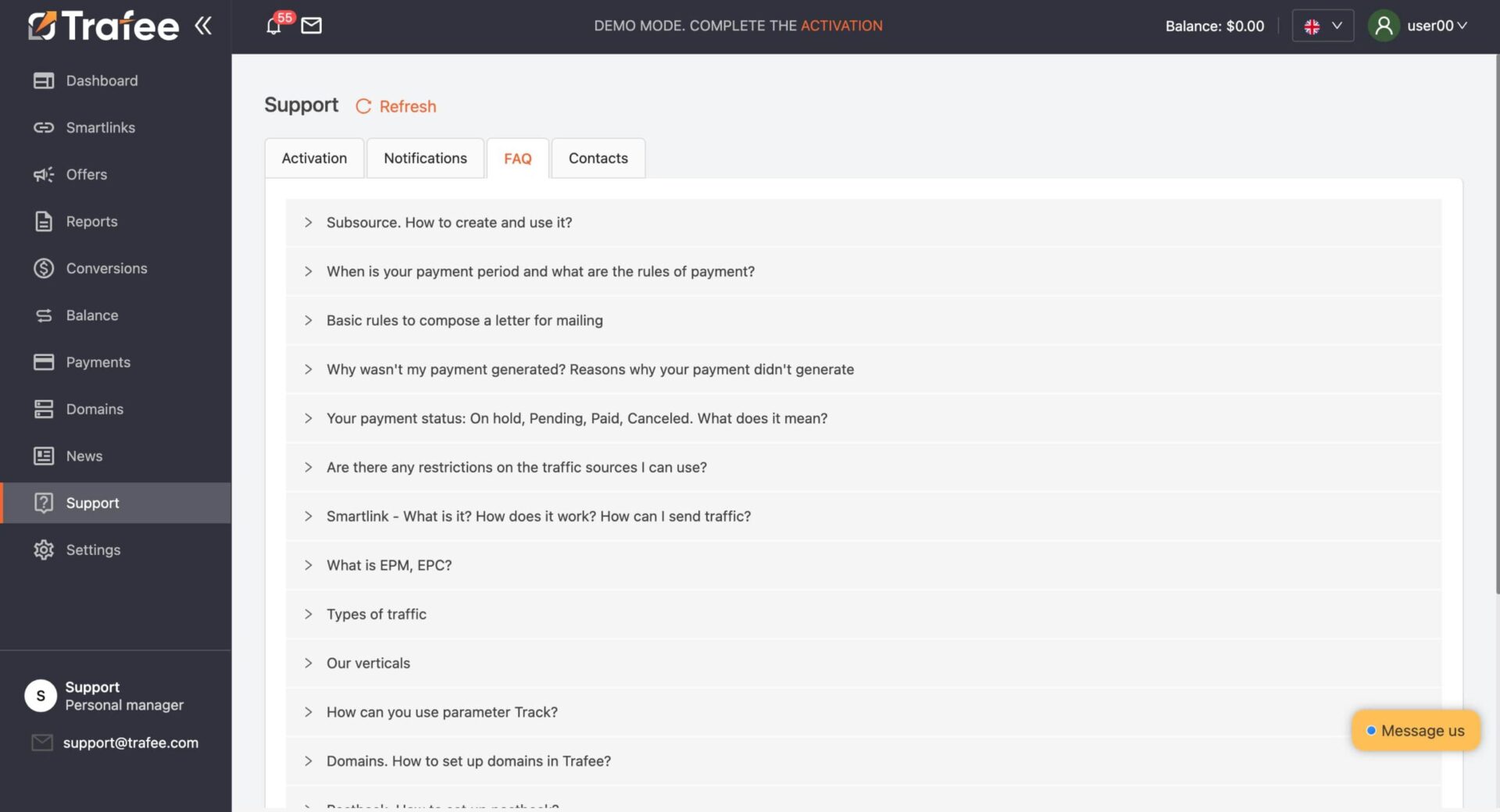 Trafee FAQ