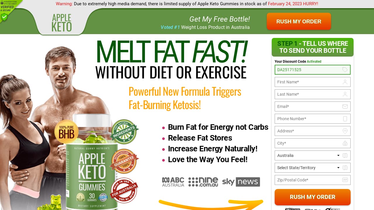 Nutra landing page