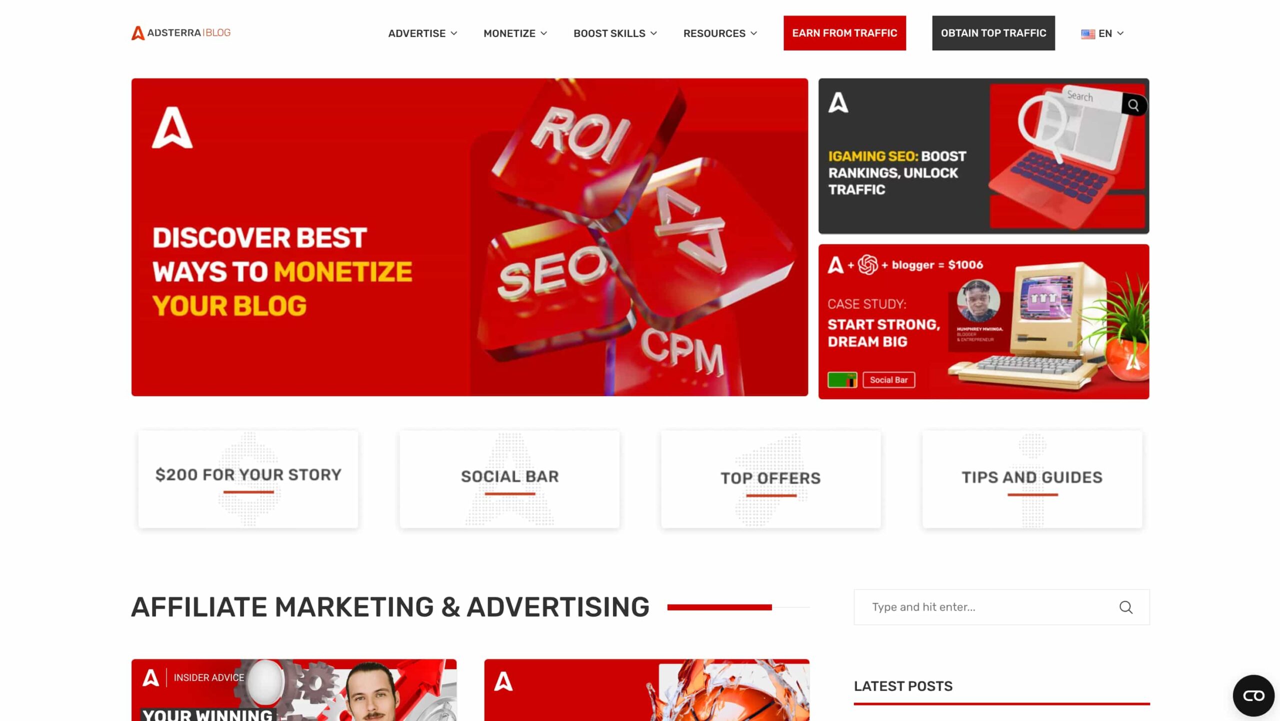 Adsterra Blog for Affiliates