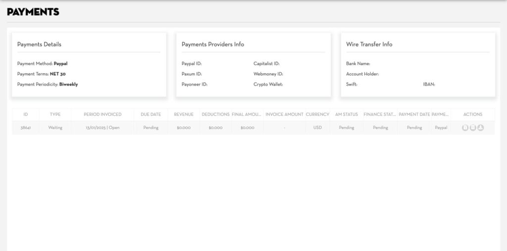 Mobipium Payment methods