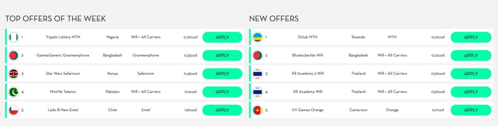 Mobipium Top Offers