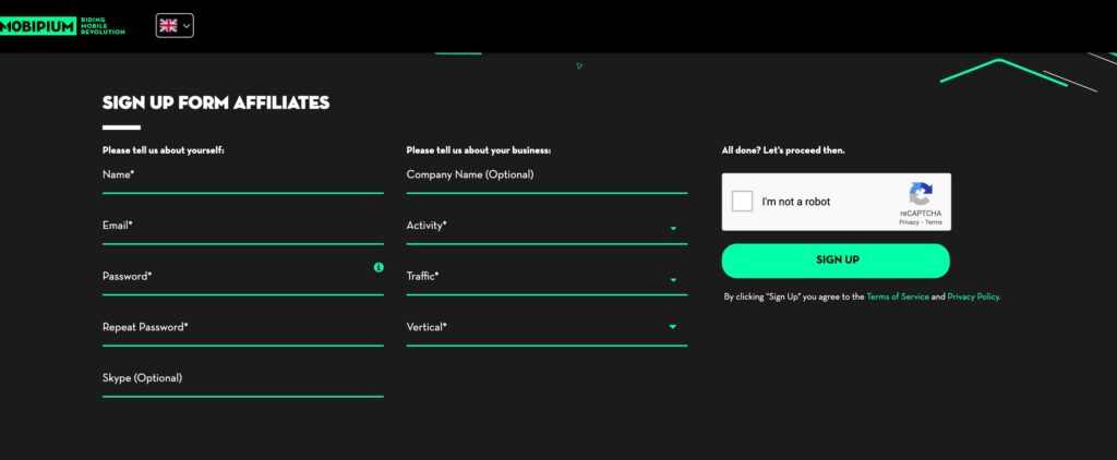 Mobipium registration