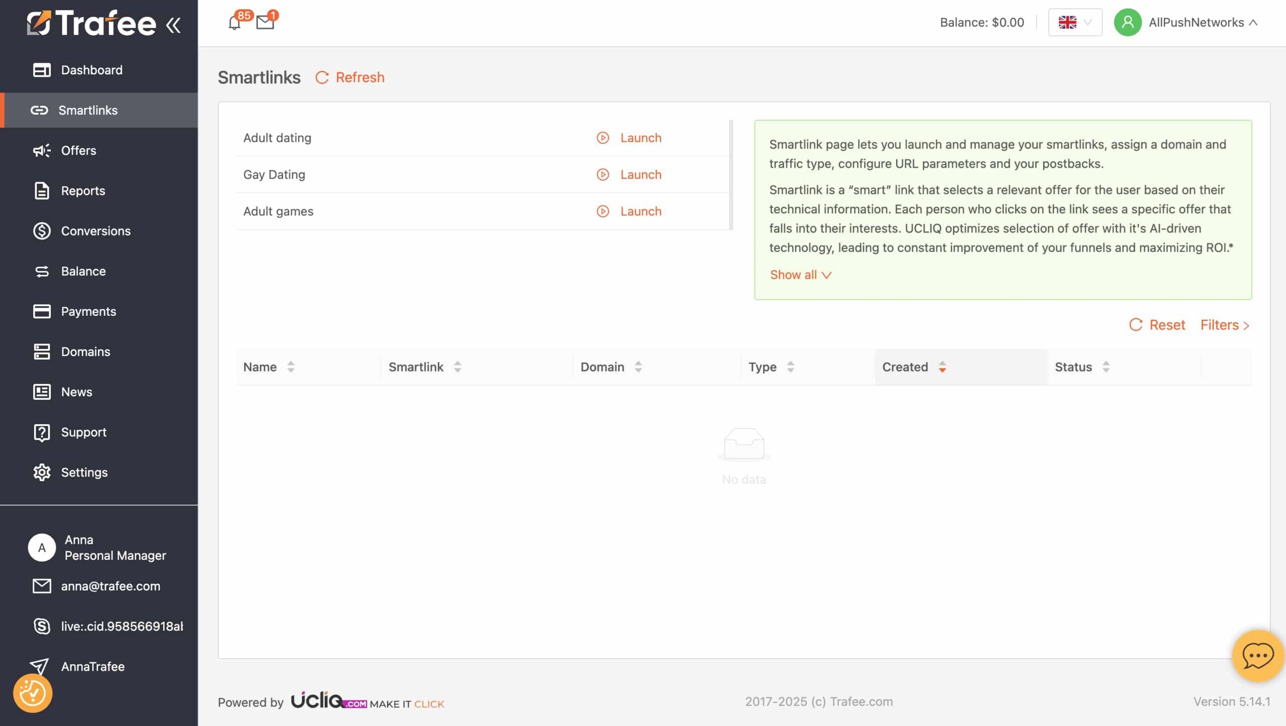 Trafee Smartlinks
