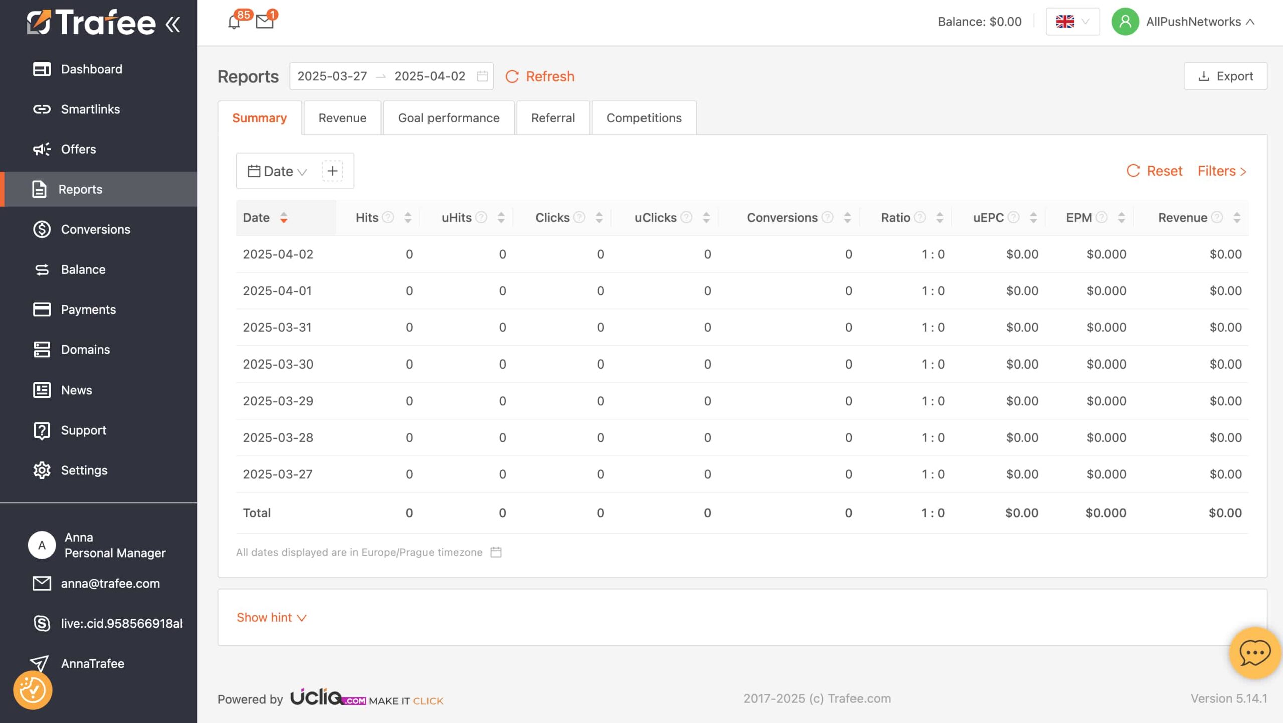 Trafee reports