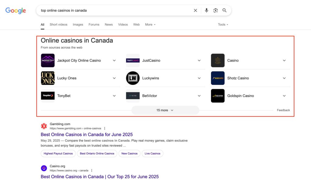 Gambling search engine optimisation