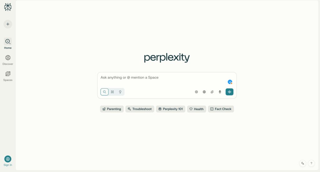 Pe‎rplexity AI tool