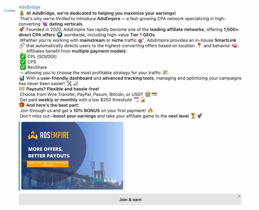 TG Post Ad