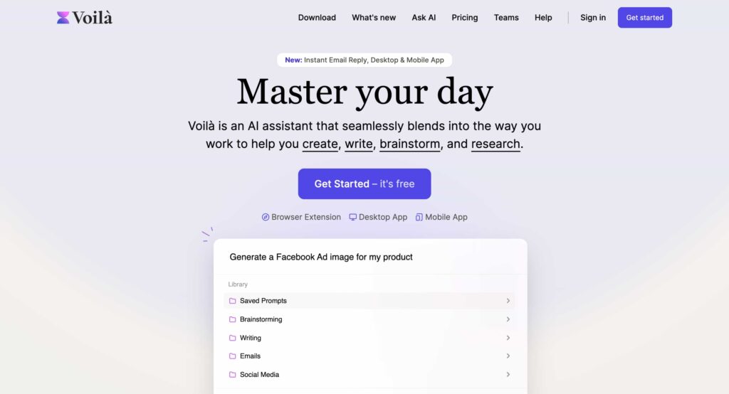 Voila free AI tool