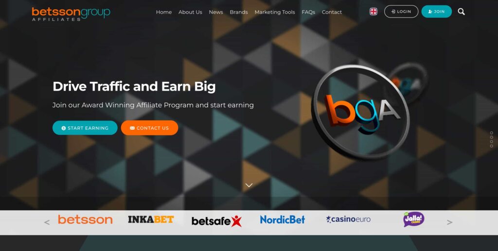 Betsson Group Affiliates Casino Program