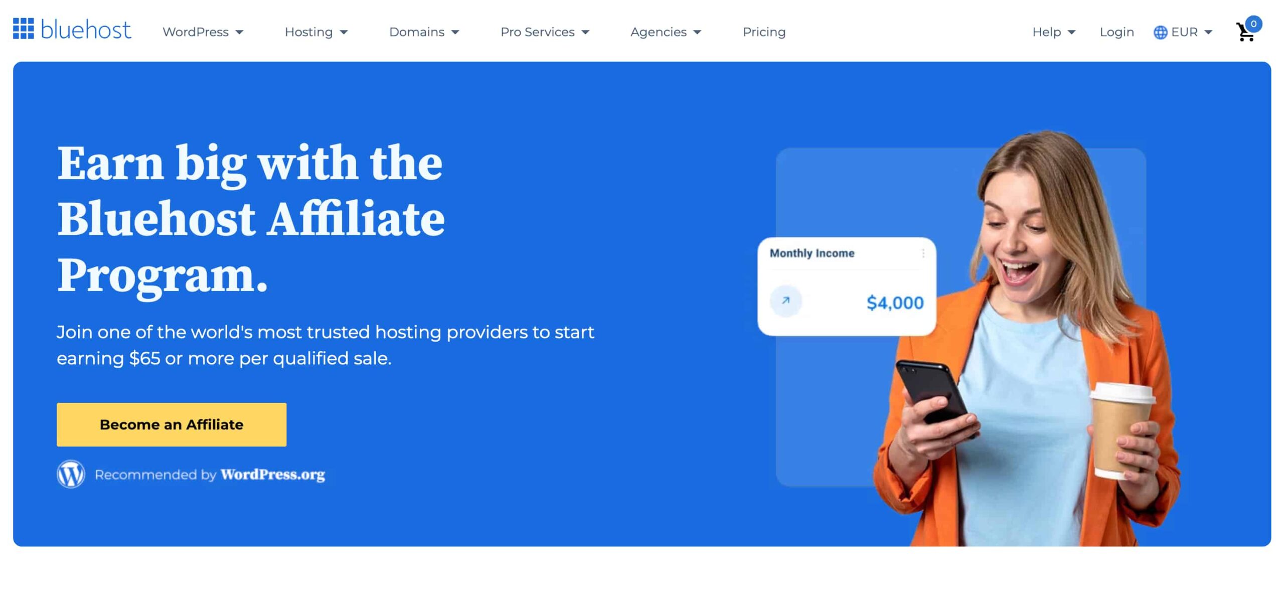Bluehost affiliate