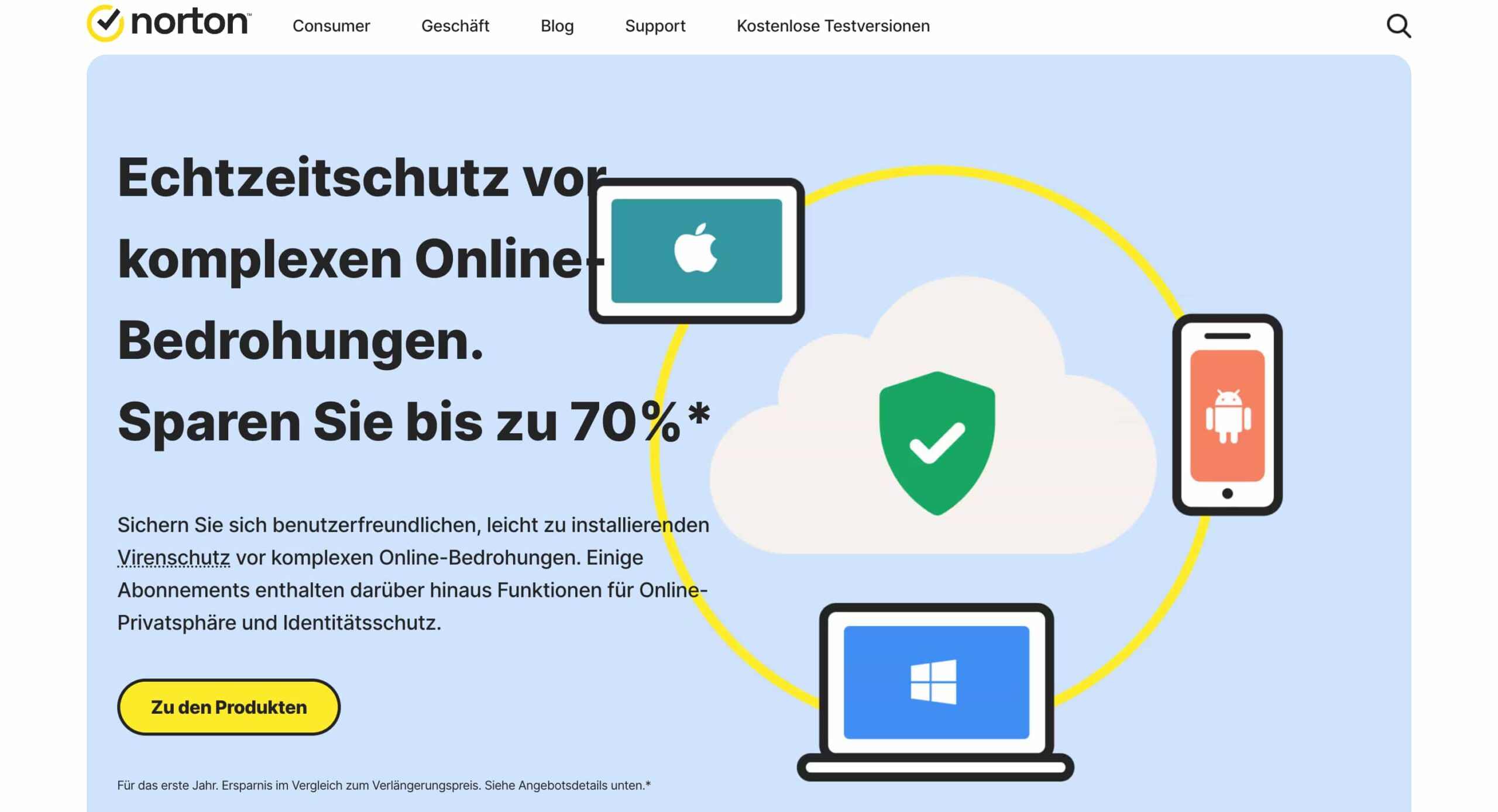Antivirus Landing Example