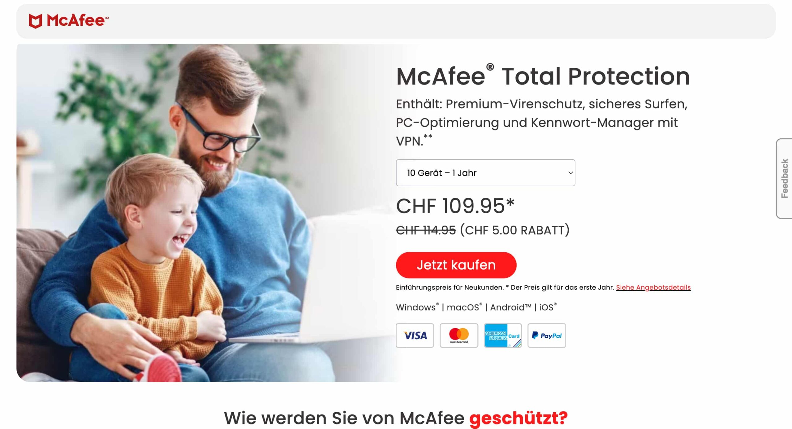 Antivirus Landing Page Example