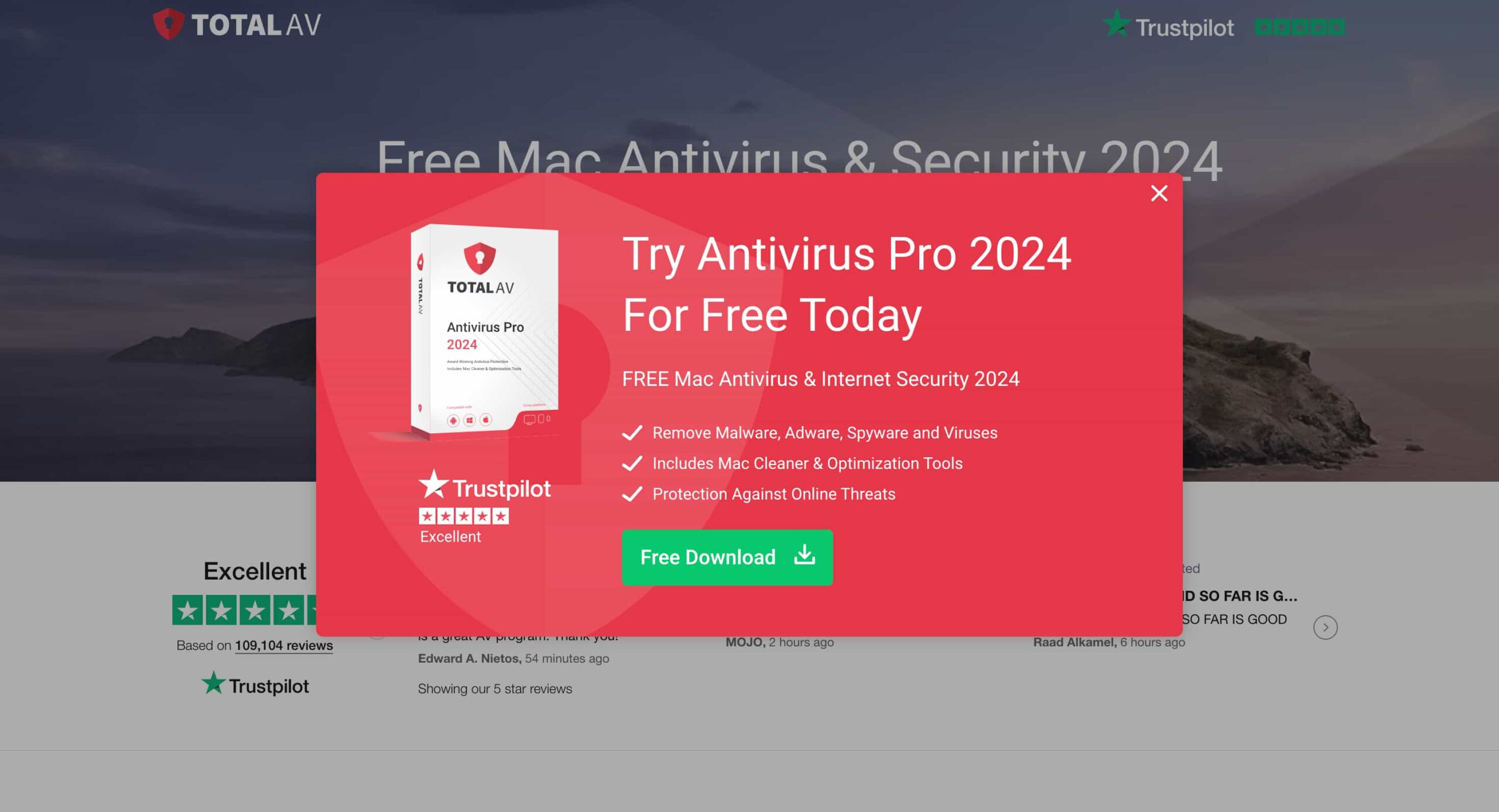 Antivirus Landing Page
