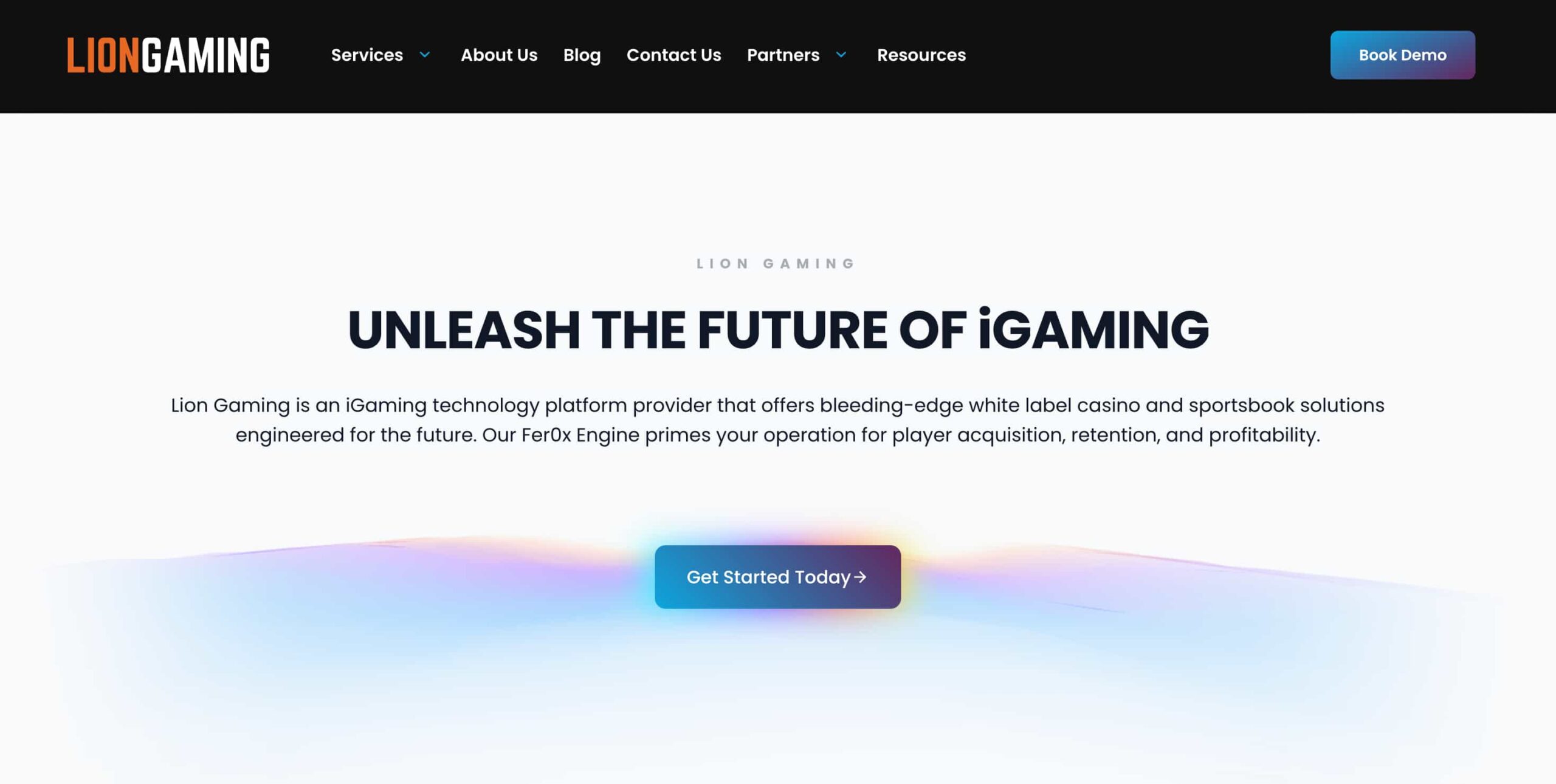 Lion Gaming turnkey platform provider