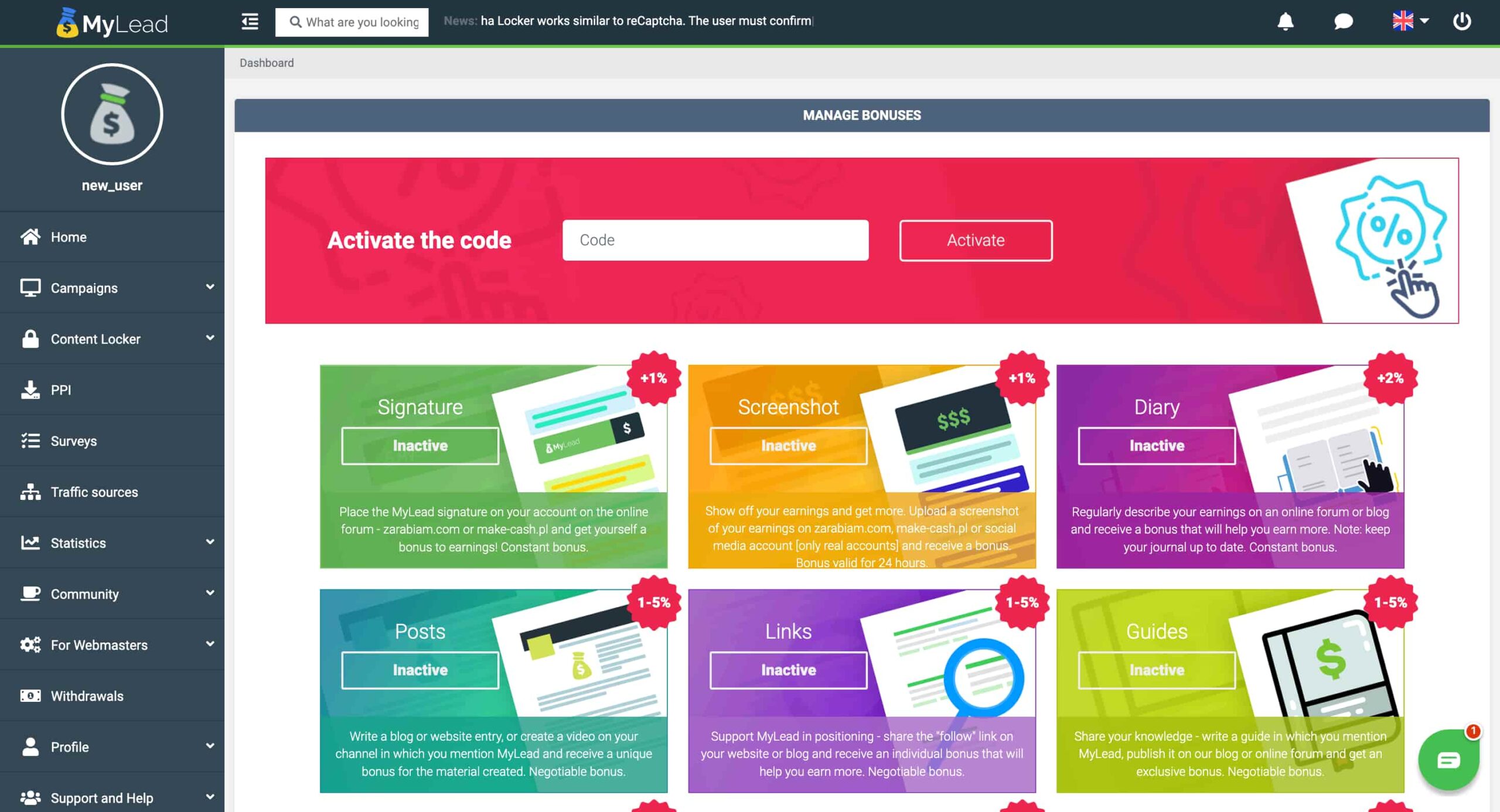 MyLead referral links