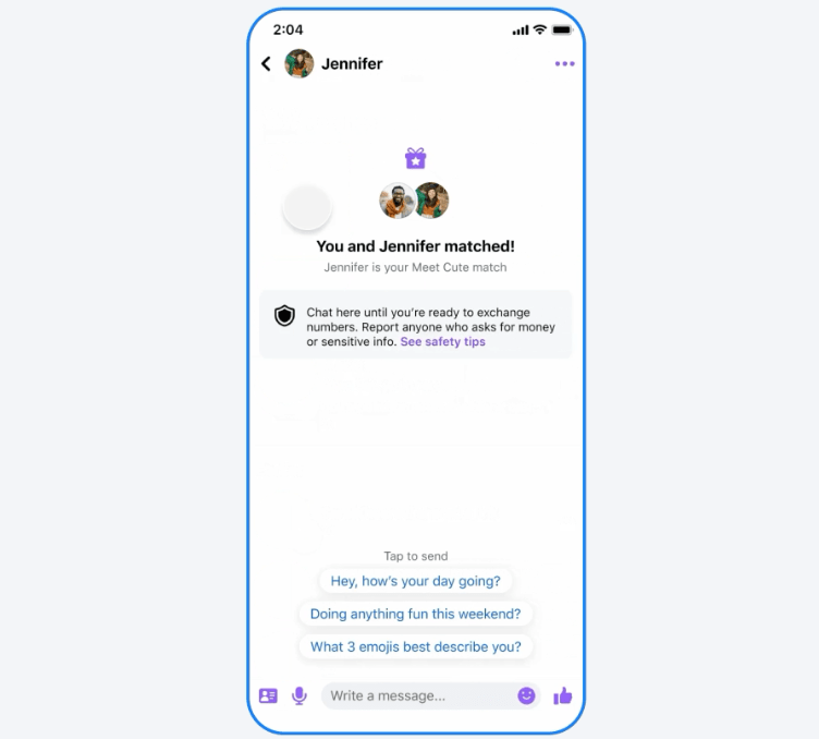 Meta AI feature for Facebook Dating